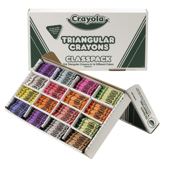 ERSBIN528039.jpg Triangular Crayon Classpack, 16 Colors, 256 Count