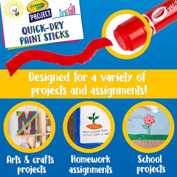 Project Quick-Dry Paint Sticks, 6 Per Pack, 6 Packs