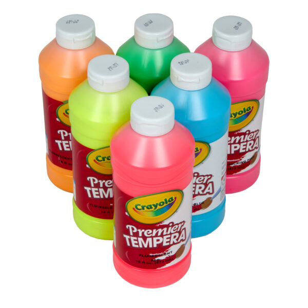 Premier Tempera Fluorescent Paint Bundle, Set of 6