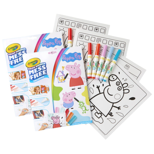 Peppa Pig Color Wonder Mess Free Coloring Pad & Markers, Peppa Pig, 2 Sets