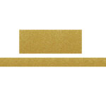 Confetti Gold Straight Border Trim, 35 Feet Per Pack, 6 Packs