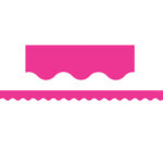 Hot Pink Scalloped Border Trim, 35 Feet Per Pack, 6 Packs
