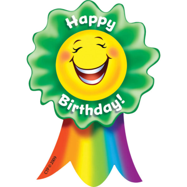 1 Happy Birthday, Ribbon Award, 36 Per Pack, 6 Packs
