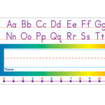 Alphabet - Number Line (Standard Manuscript) Name Plates, 36 Per Pack, 3 Packs