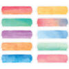 1 Watercolor Labels, Non-Adhesive, 120 Per Pack, 3 Packs