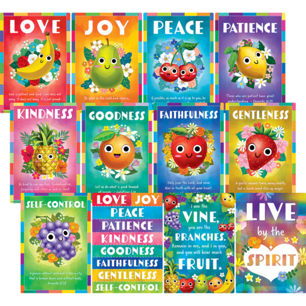 1 Fruit of the Spirit Small Poster Pack, 12 Posters