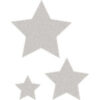 Glitz Stars Die Silver Glitz Stars Accents, Assorted Sizes, 30 Per Pack, 3 Packs