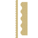 Gold Glitz Scalloped Border Trim, 35 Feet Per Pack, 3 Packs