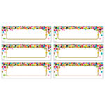Confetti Labels Magnetic Accents, 20 Per Pack, 3 Packs