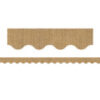 Burlap Design Scalloped Rolled Border Trim, 50 Feet Per Roll, 3 Rolls
