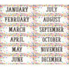 Confetti Monthly Headliners, 12 Per Pack, 3 Packs