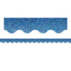 Blue Sparkle Scalloped Border Trim, 35 Feet Per Pack, 6 Packs
