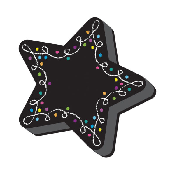 Magnetic Whiteboard Erasers, Star Chalk, Pack of 6