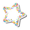 Magnetic Whiteboard Erasers, Star Confetti, Pack of 6