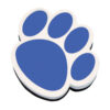 Magnetic Whiteboard Eraser, Blue Paw, Pack of 6