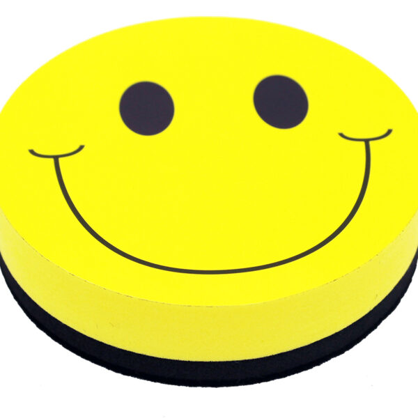 Magnetic Whiteboard Eraser, Smile Face, Pack of 6