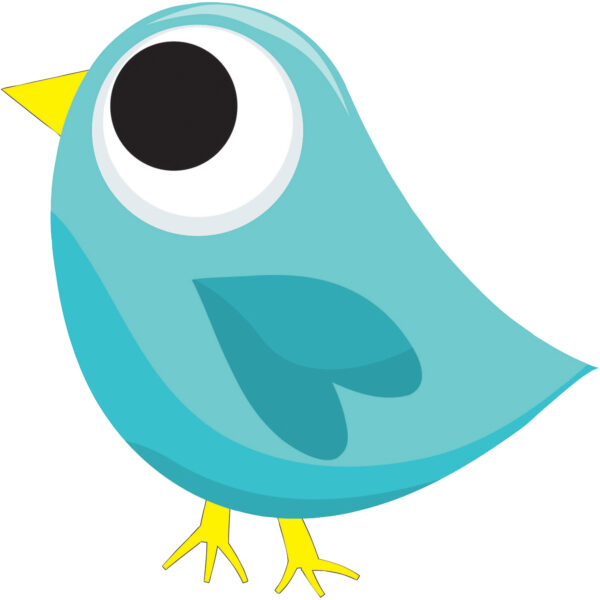 Magnetic Whiteboard Eraser, Blue Tweet, Pack of 6