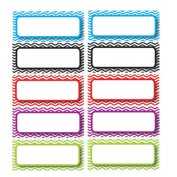 Die-Cut Magnetic Foam Color Chevron Labels-Nameplates, 30 Per Pack, 3 Packs