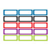 Die-Cut Magnetic Foam Assorted Color Labels-Nameplates, 30 Per Pack, 3 Packs