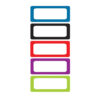 Die-Cut Magnetic Foam Assorted Color Labels-Nameplates, 30 Per Pack, 3 Packs