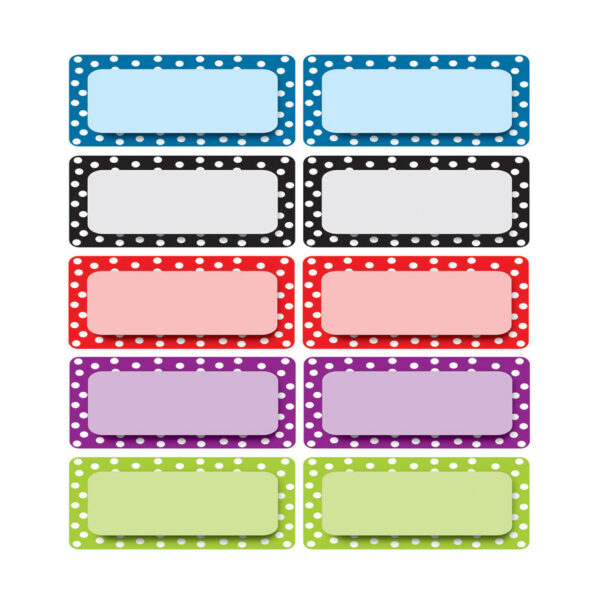 Die-Cut Magnetic Foam Color Dots Labels-Nameplates, 30 Per Pack, 3 Packs