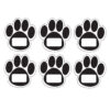 Die-Cut Magnetic Black Paw Prints, 12 Per Pack, 6 Packs