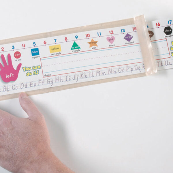 Clear View Self-Adhesive Large Name Plate Pocket 4-3-4" x 19", 25 Per Pack, 2 Packs