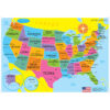 Smart Poly Learning Mats, 12" x 17", Double-Sided, U.S. Basic Map, Pack of 10