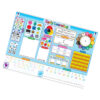 Placemat Studio Smart Poly Early Learning Education Basics Learning Placemat, 13" x 19", Single Sided, Pack of 10