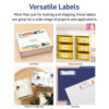 Easy Peel Address Labels, Permanent Adhesive, 1" x 2-5-8", 3000 Labels
