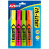 Hi-Liter Desk-Style Highlighters, Assorted Colors, Smear Safe, Nontoxic, 4 Per Pack, 4 Packs