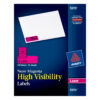 ERSAVE5970.jpg High-Visibility Labels, Permanent Adhesive, Neon Magenta, 1" x 2-5-8", 750 Labels