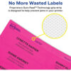 ERSAVE5970_1.jpg High-Visibility Labels, Permanent Adhesive, Neon Magenta, 1" x 2-5-8", 750 Labels