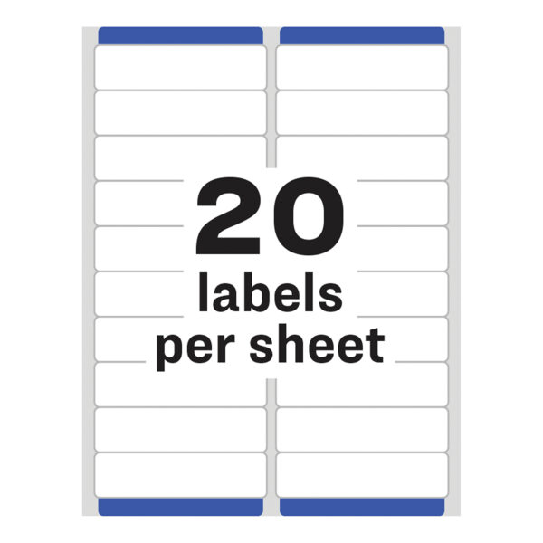 Easy Peel Address Labels, Sure Feed Technology, Permanent Adhesive, 1" x 4", 500 Labels