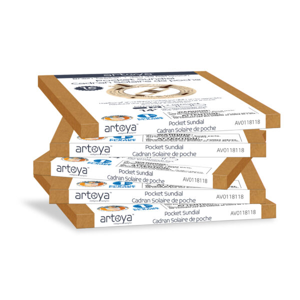 Pocket Sundial 3D Wooden STEM Model 5-Pack