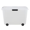 Rolling Storage Box, 15 Gallon, Clear