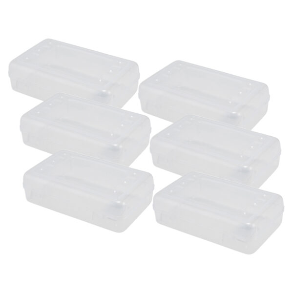 Pencil Box Clear, Pack of 6