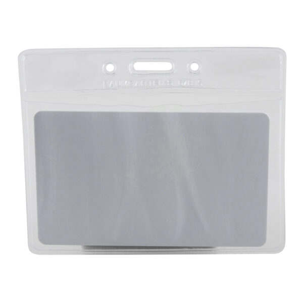 Standard Vinyl Badge Holder, Horizontal, 4" x 3", Pack of 50