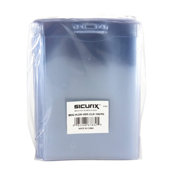 Vinyl Badge Holder, Vertical, 4-1-2" x 6-3-4", Pack of 100