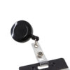 Standard ID Badge Reels, Round Belt Clip Strap, Black, Pack of 25