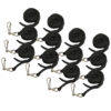 Hook & Loop Breakaway Safety Lanyard, Flat Style, Black, Pack of 12