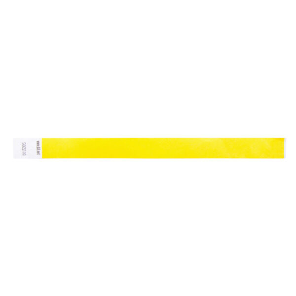 Sequentially Numbered Security Wristbands, 3-4", Yellow Pack of 100
