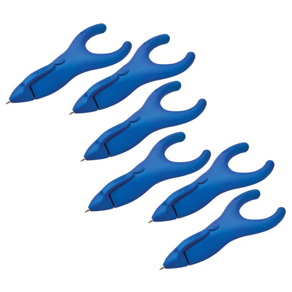 ERSBAUM00021-6.jpg Ergo-Sof Retractable Ballpoint Pen, Blue, Black Ink, Pack of 6