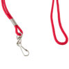 Standard Lanyard Hook Rope Style, Red, Pack of 24