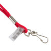 Standard Lanyard Hook Rope Style, Red, Pack of 24
