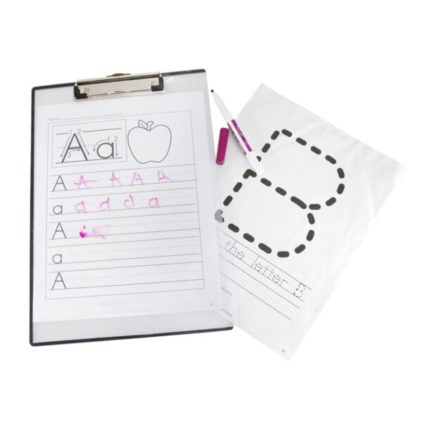 Unbreakable Quick Reference Clipboard with Dry Eraseable Transparent Protective Cover, Clear, Pack of 2