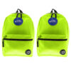 Basic Backpack, 16", Lime Green, Pack of 2