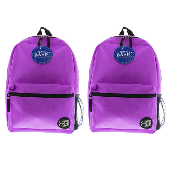 ERSBAZ1037-2.jpg Basic Backpack 16" Purple, Pack of 2