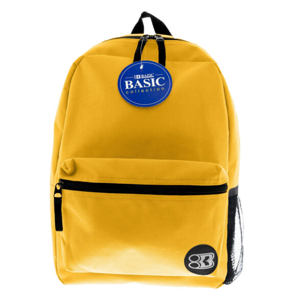 16" Basic Backpack, Mustard, Pack of 2