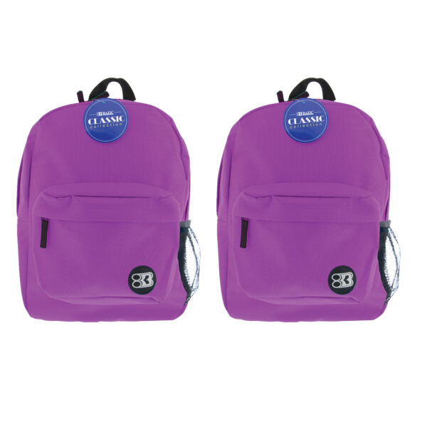 Classic Backpack 17" Purple, Pack of 2
